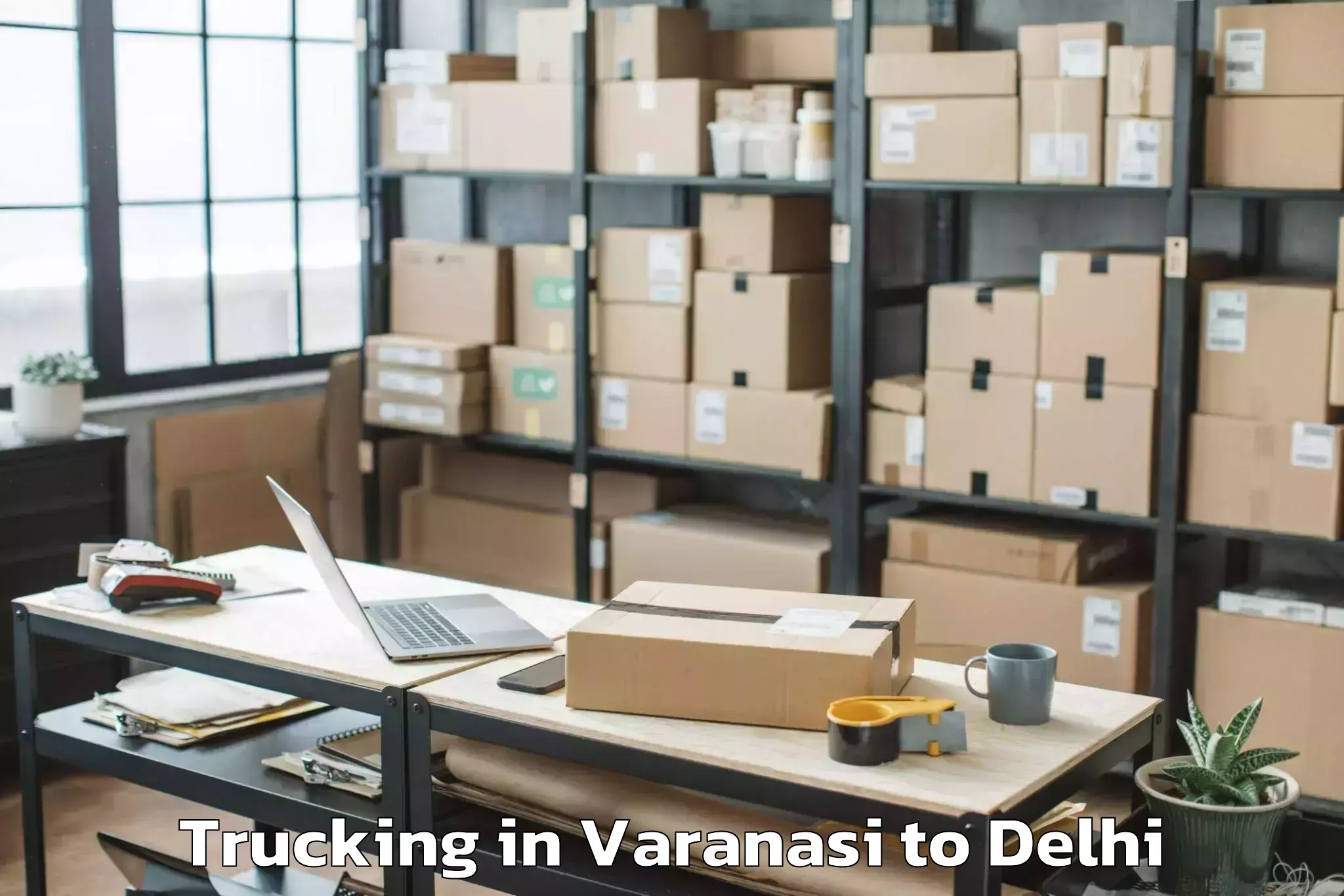 Easy Varanasi to Okhla Industrial Estate Okhla Trucking Booking